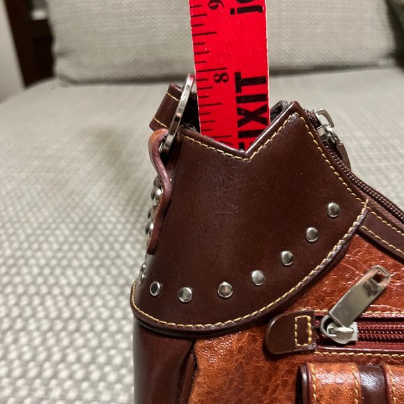 MC 2 Tone Brown Handbag - Picture 13 of 15